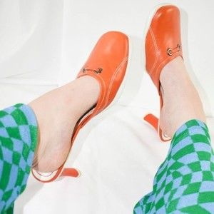 Steve Madden Burnt Orange Leather Mule Sandals, Size 9